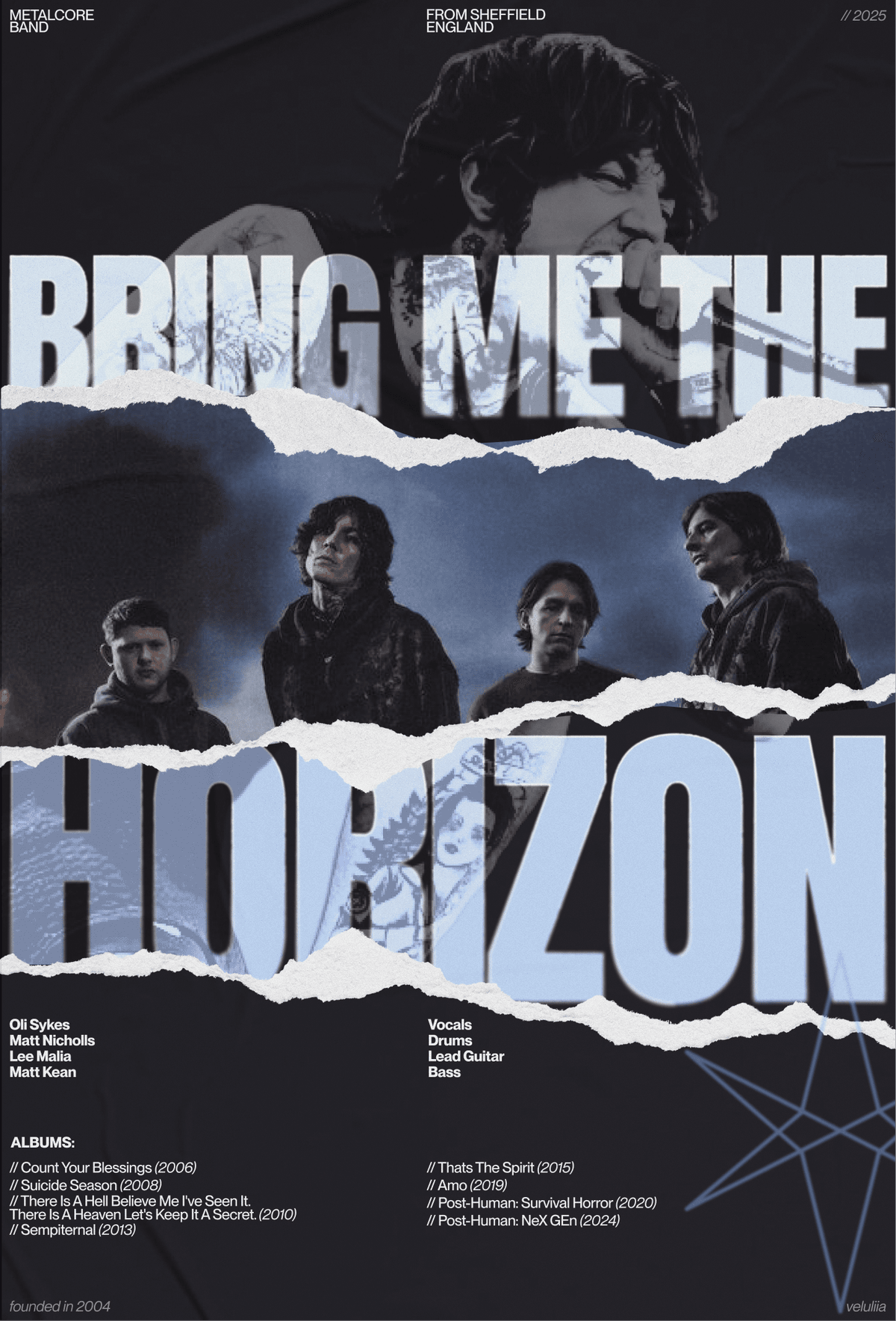 bring me the horizon poster | графический дизайн | постер | poster | graphic designer|oli sykes|bmth