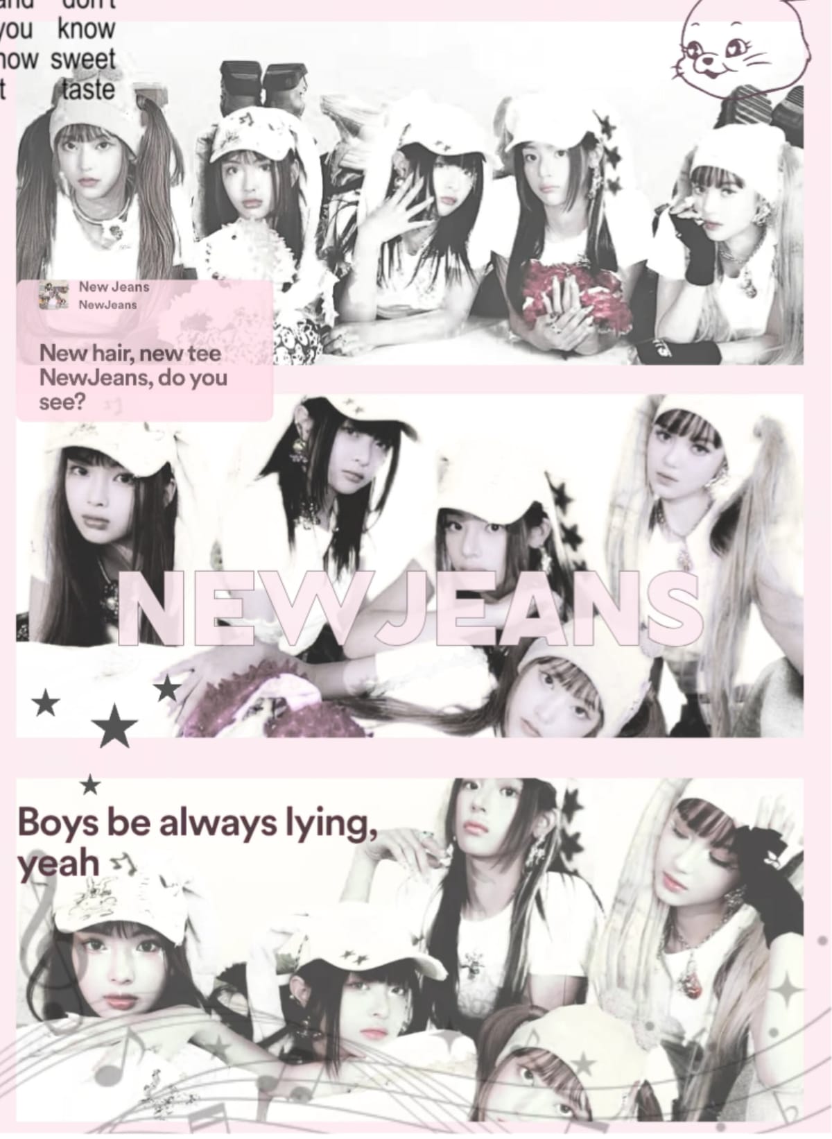 newjeans pink wishcore poster designed by me