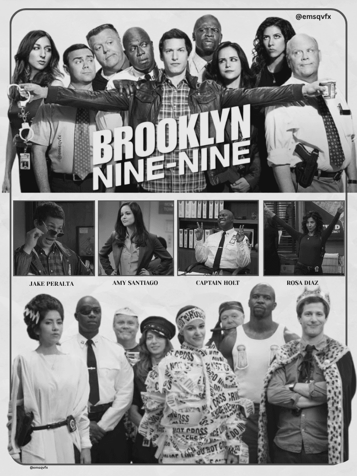 BROOKLYN NINE NINE POSTER || SHOW POSTER|| SITCOMS||B99 ICONS
