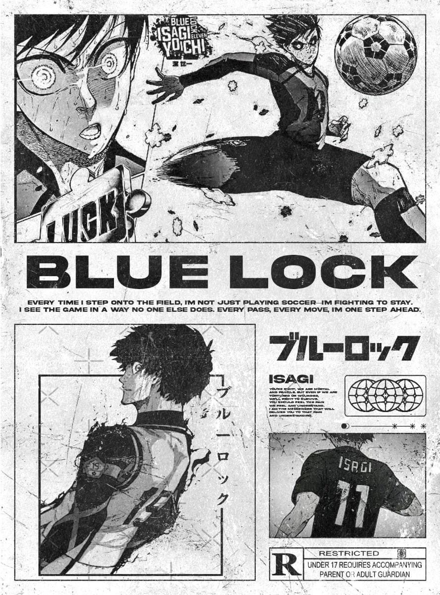 Brutalism Poster Blue Lock