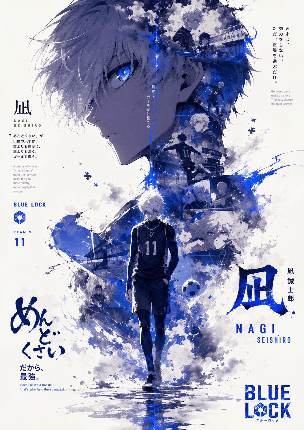 Nagi Blue lock diseño