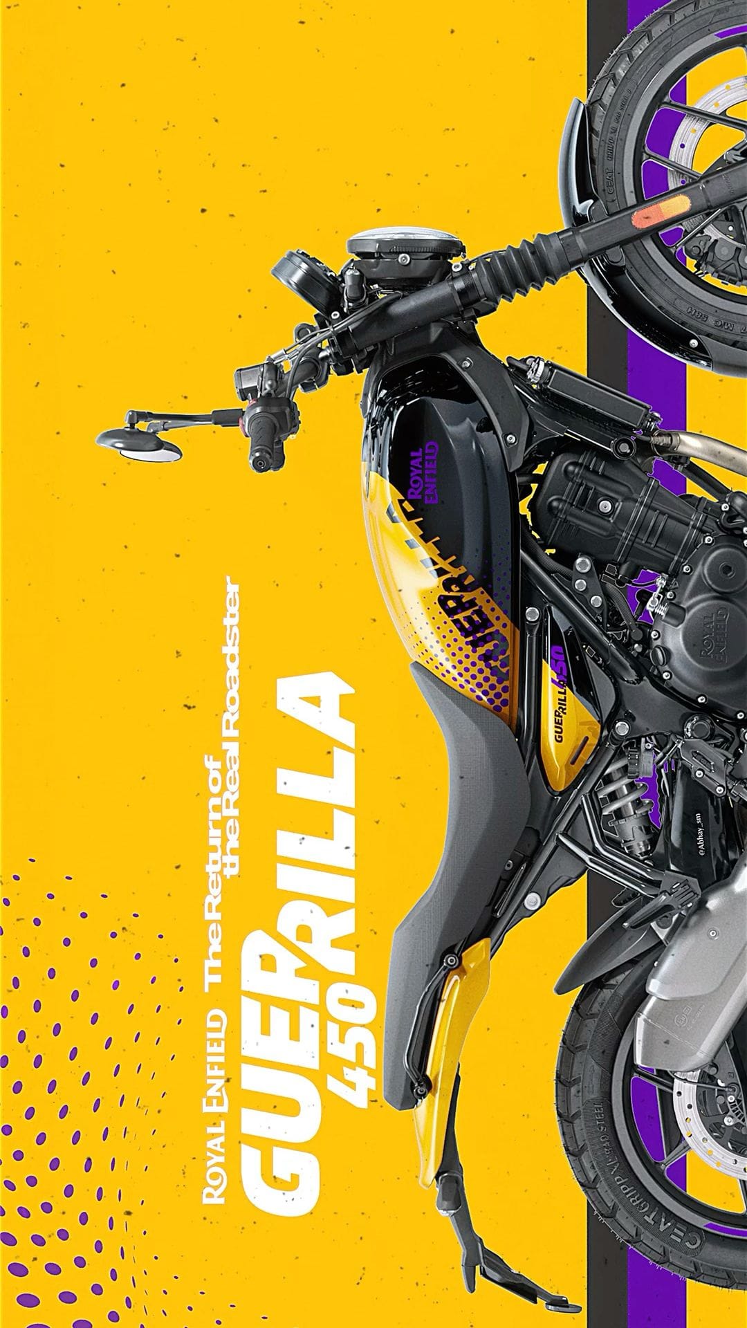 Royal Enfield Guerrilla 450 bike Wallpaper by Abhay Siby Mathew. #Abhay Siby Mathew. # Royal Enfield
