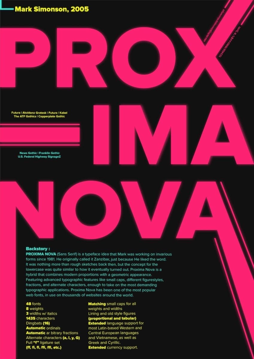 proxima nova poster