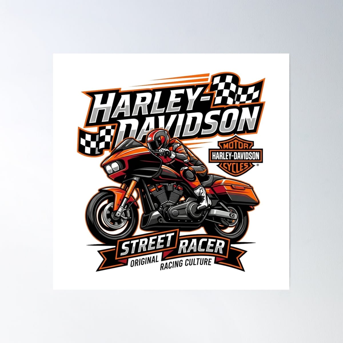 Harley Davidson - Graphic Art Poster