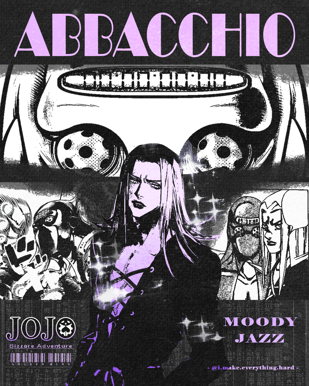 ABBACCHIO Jojo's Bizarre Adventure Poster
