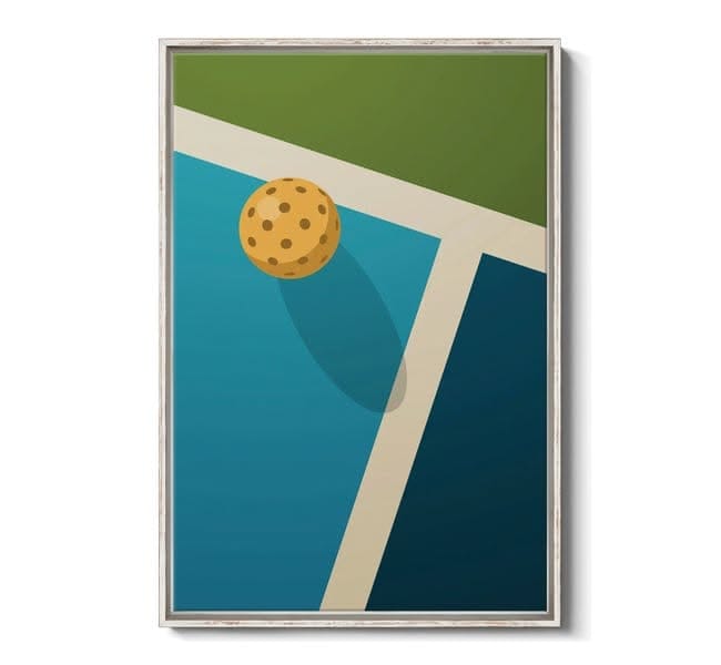 Pickleball Court - Framed Canvas Wall Art by Beth Bordelon