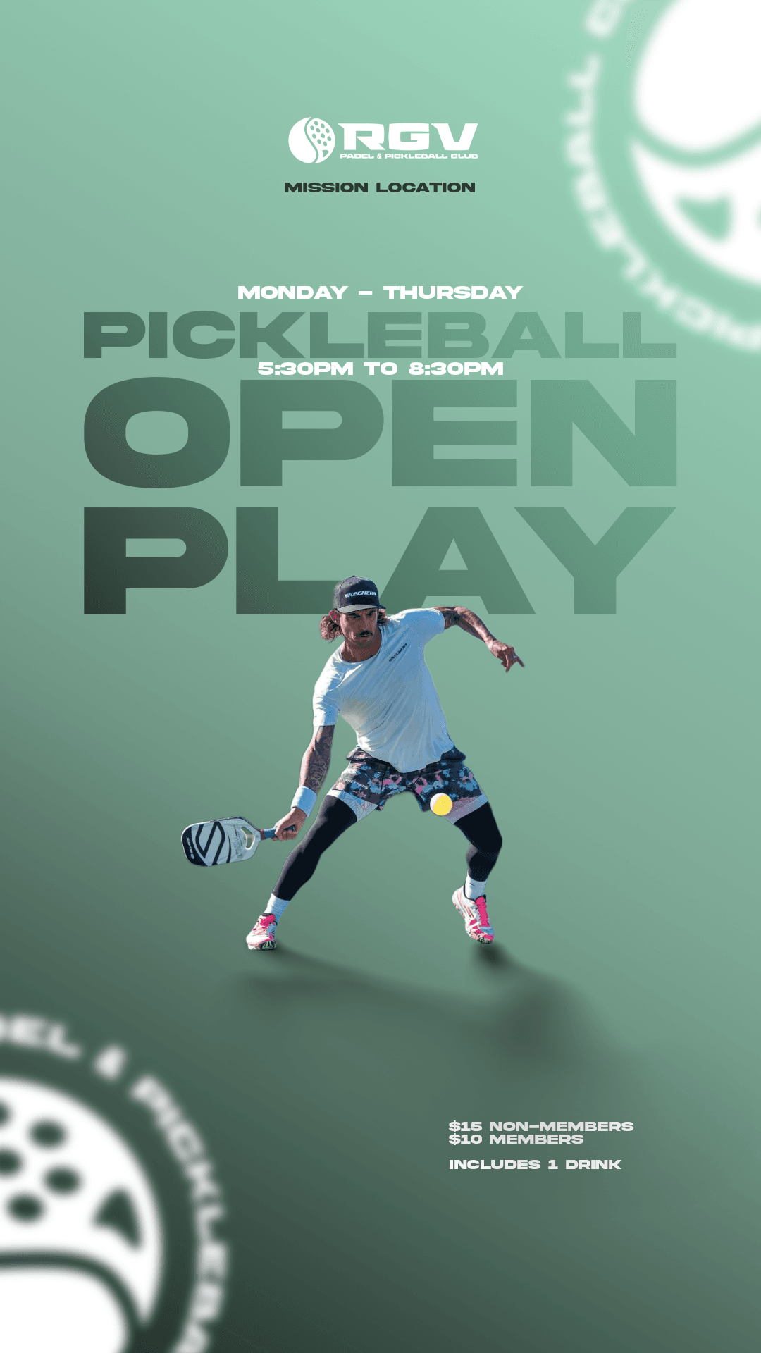 Pickle Ball Open Play Flyer