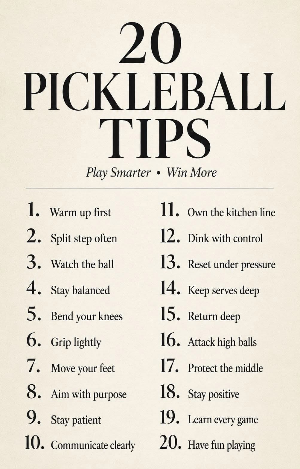Pickleball poster