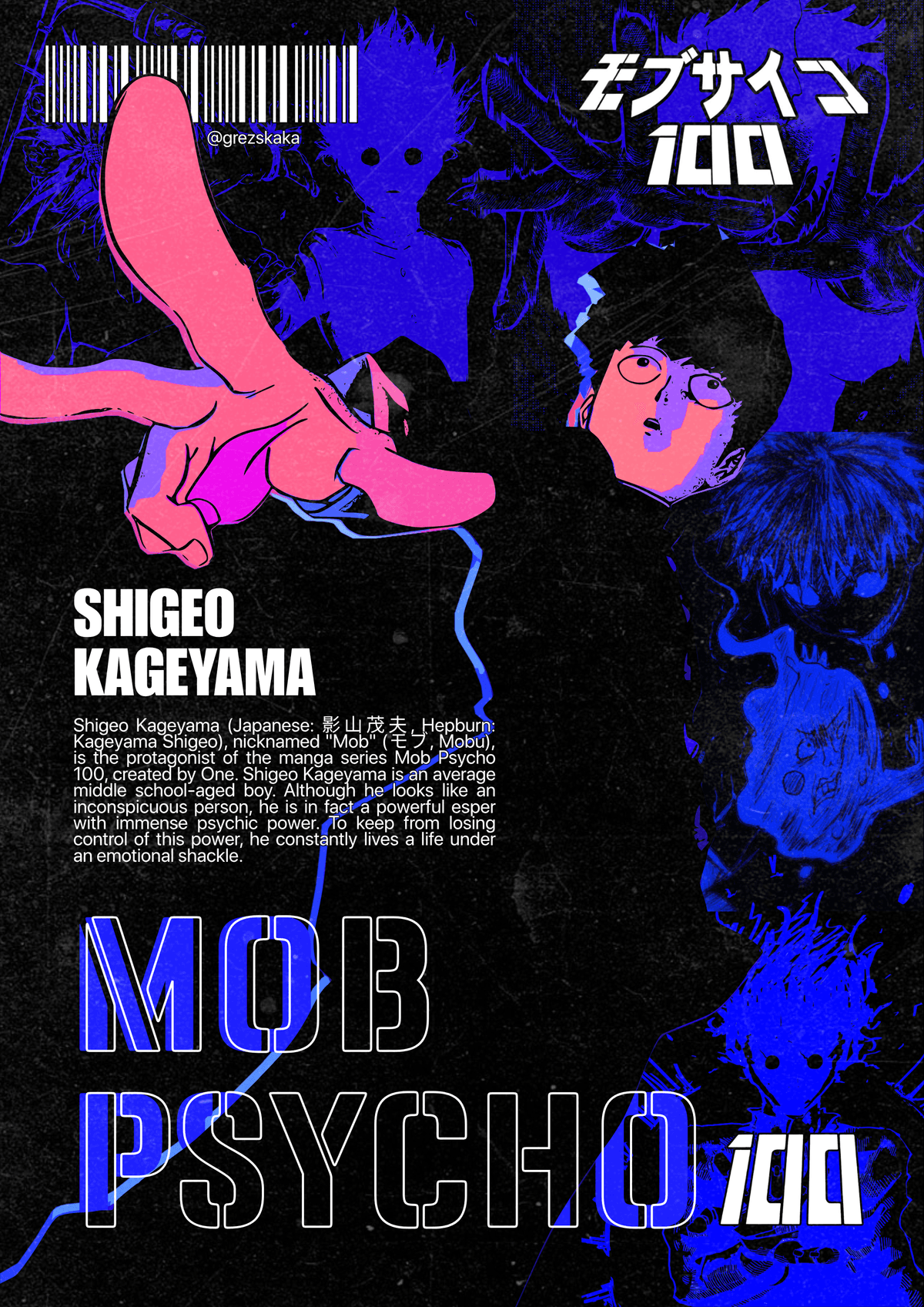 MOB PSYCHO 100 POSTER - Shigeo Kageyama