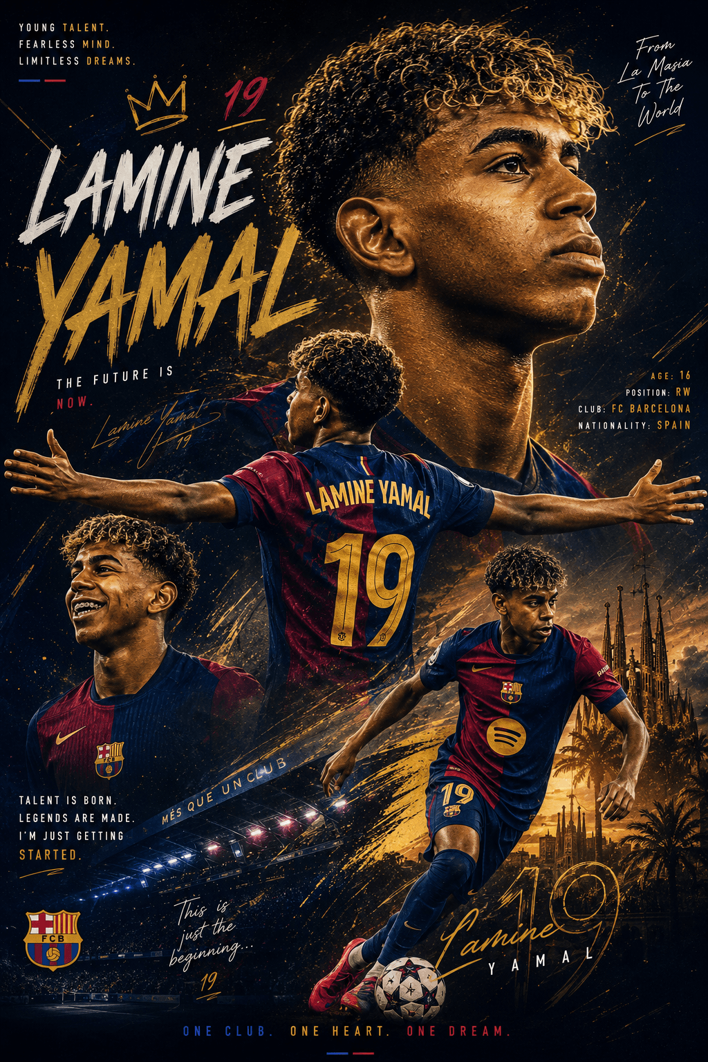 Lamine Yamal Wallpaper | Barcelona 4K Football Wallpaper | Lamine Yamal Poster HD