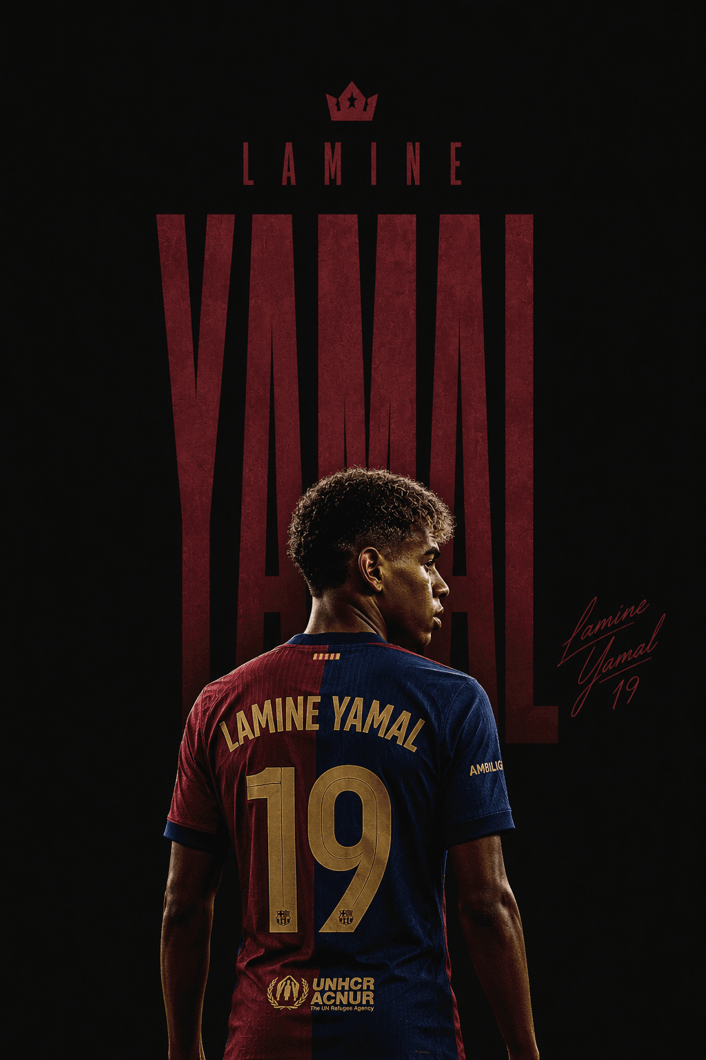 Lamine Yamal Wallpaper | Barcelona 4K Wallpaper | FC Barcelona Football Poster
