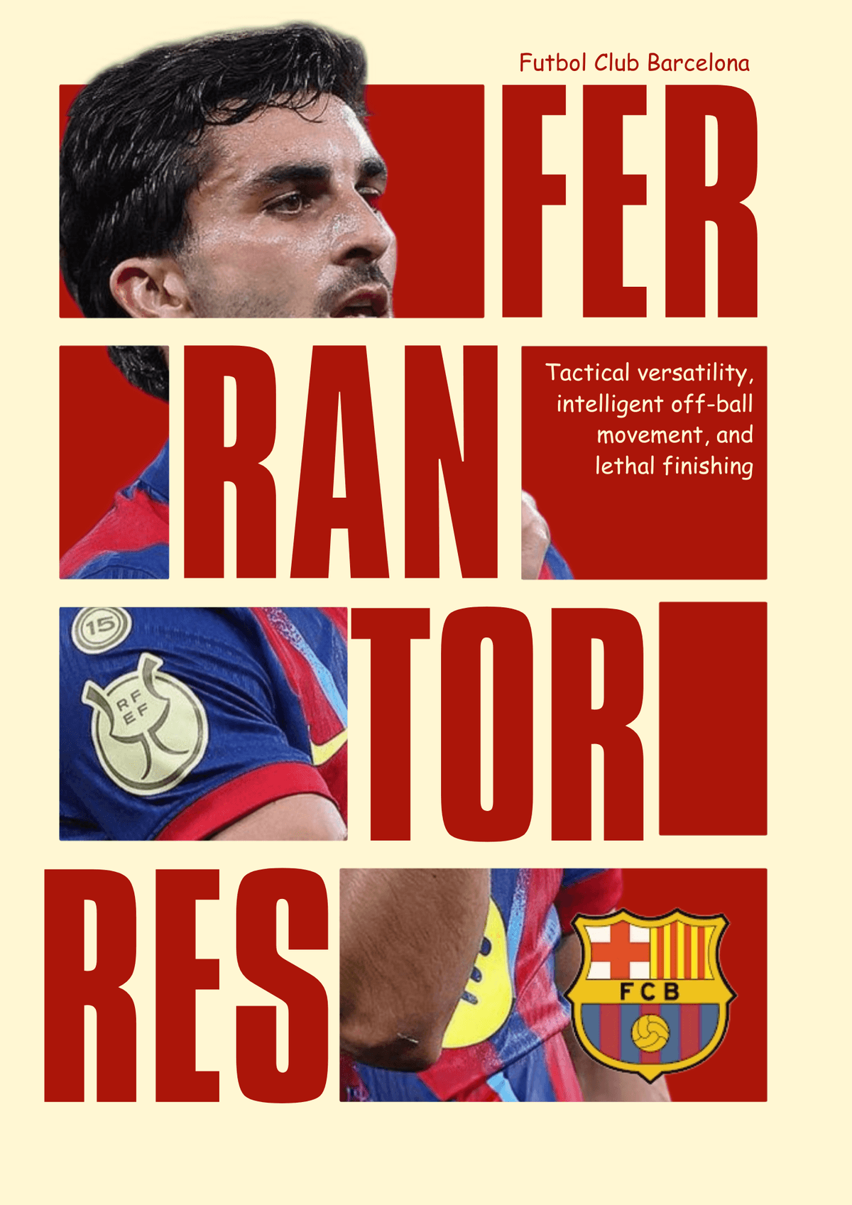 Ferran Torres in Action // Football Poster