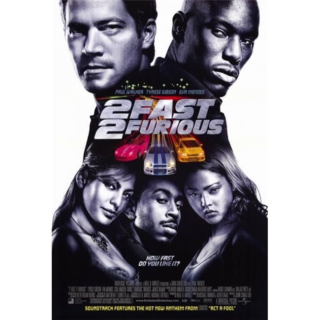 Pop Culture Graphics MOVIG6805 2 Fast 2 Furious Movie Poster Print, 27 x 40 - Walmart.com