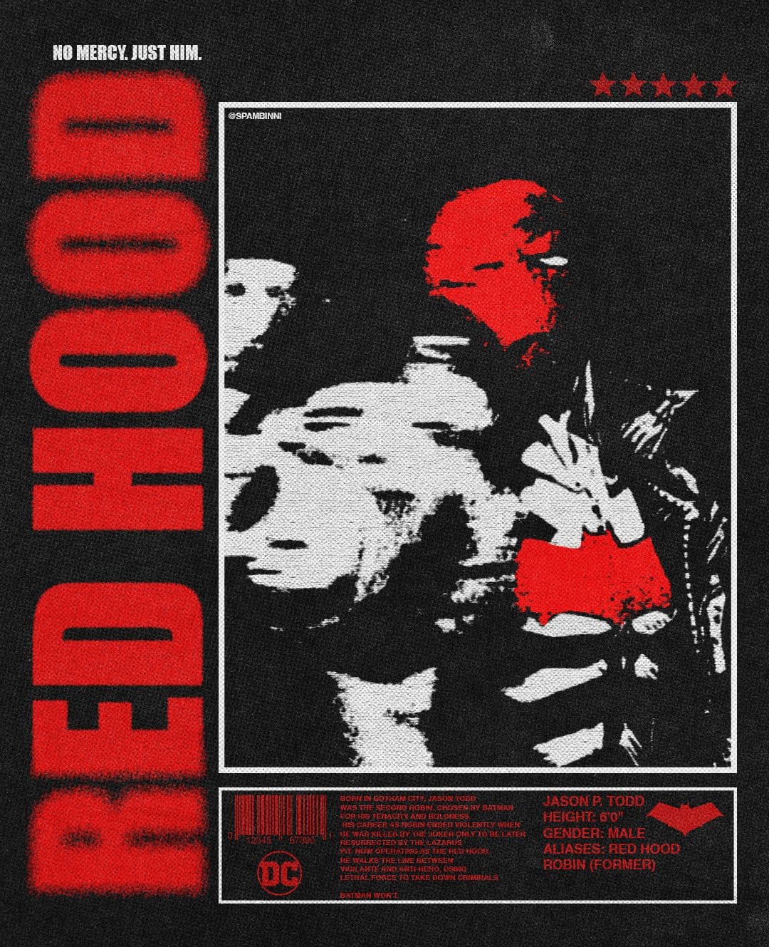 RED HOOD | JASON TODD | DC | BATFAM | POSTER