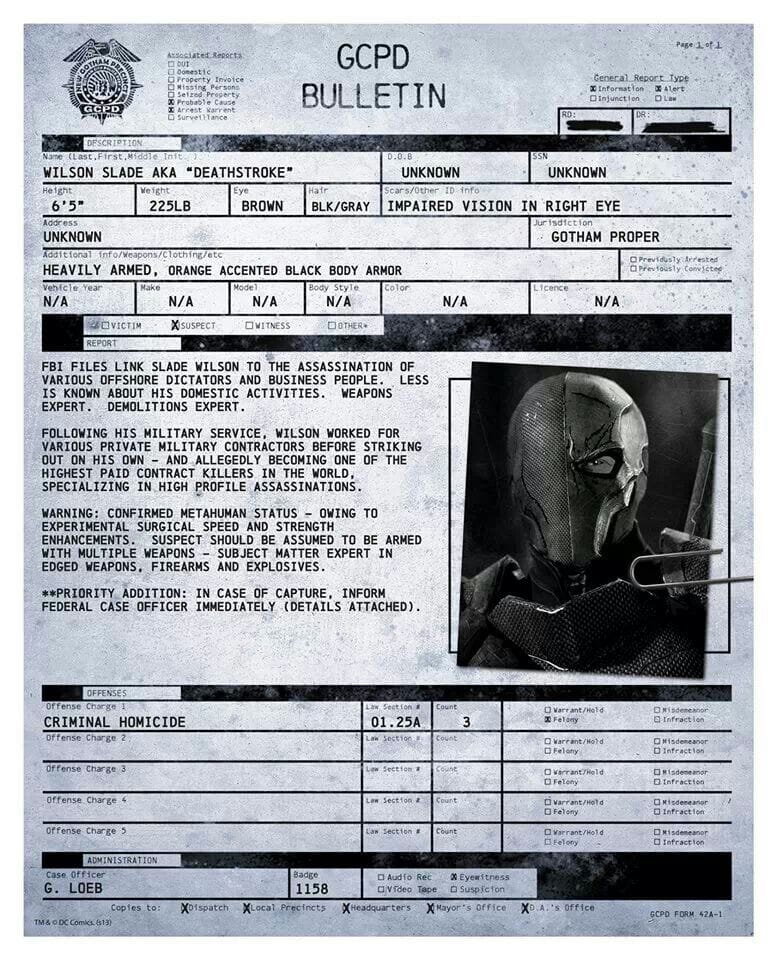 Deathstroke poster