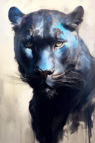 Art Print: Blue Panther II by Vivienne Dupont : 18x12in