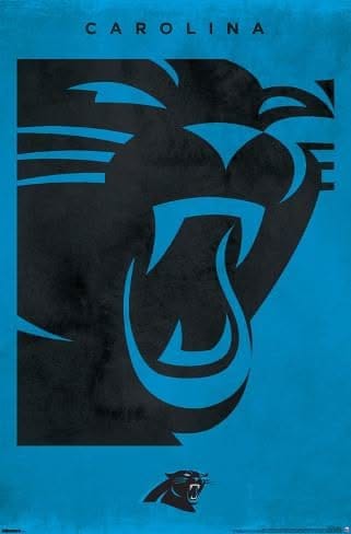 Poster: NFL Carolina Panthers - Logo 25, 34x22in.