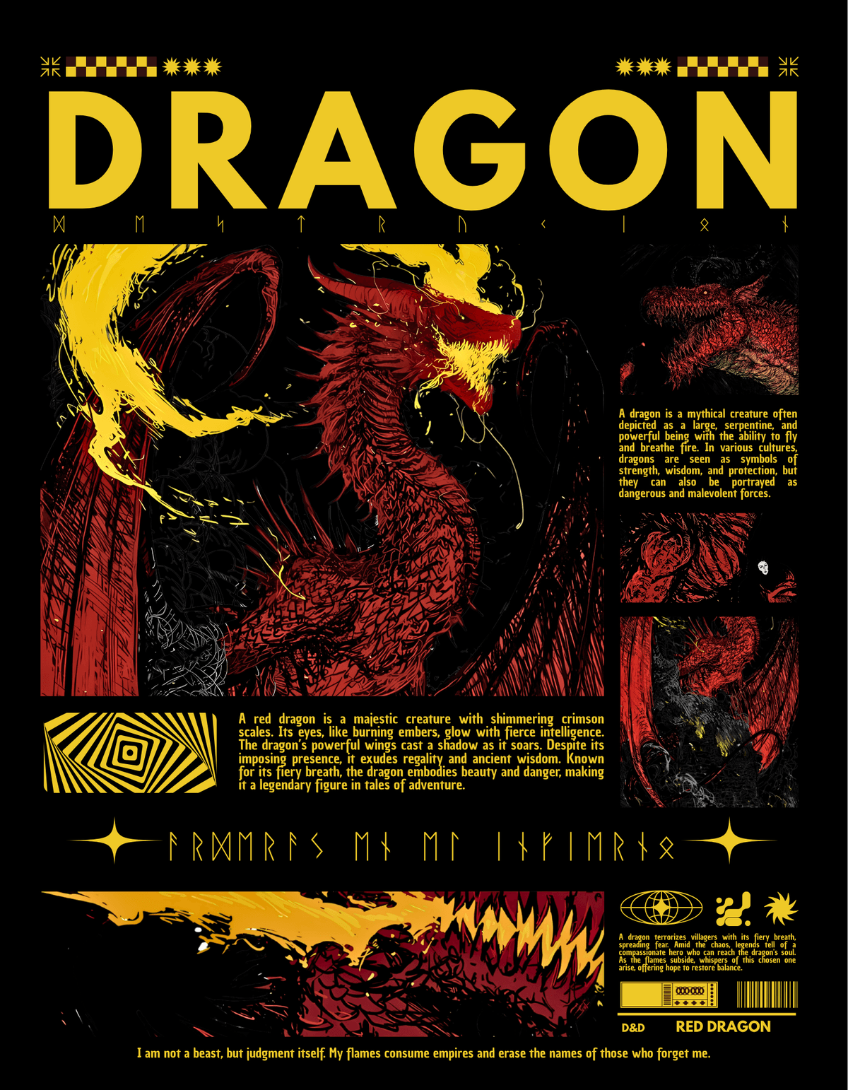 DRAGON — Dark Fantasy Poster & Apparel Concept
