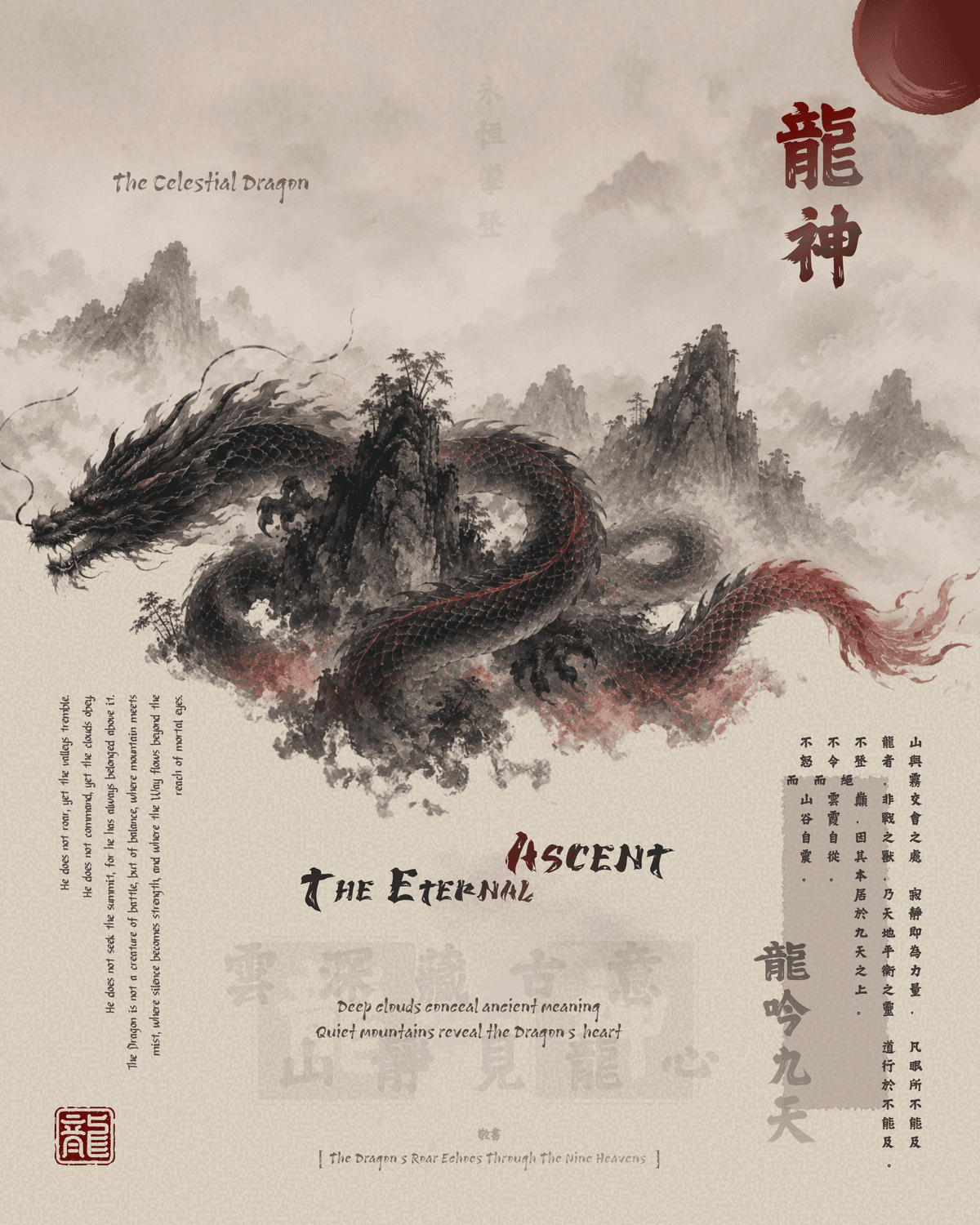 Celestial Dragon | Chinese Ink Art Inspiration