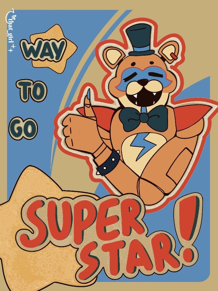Affiche glamrock Freddy 🐻⚡🌟