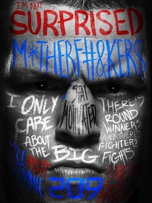 Nate Diaz Wall Art I'm not Surprised UFC 11x15 Poster Sport Themed Colorful