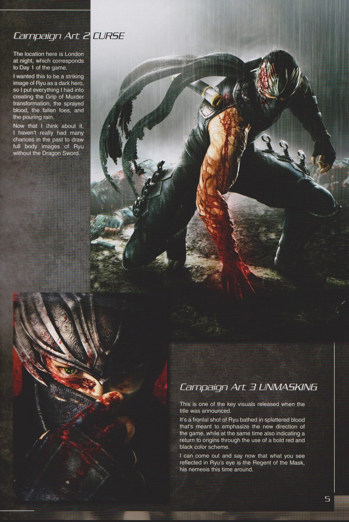 Ninja Gaiden 3 Unmask Art Book