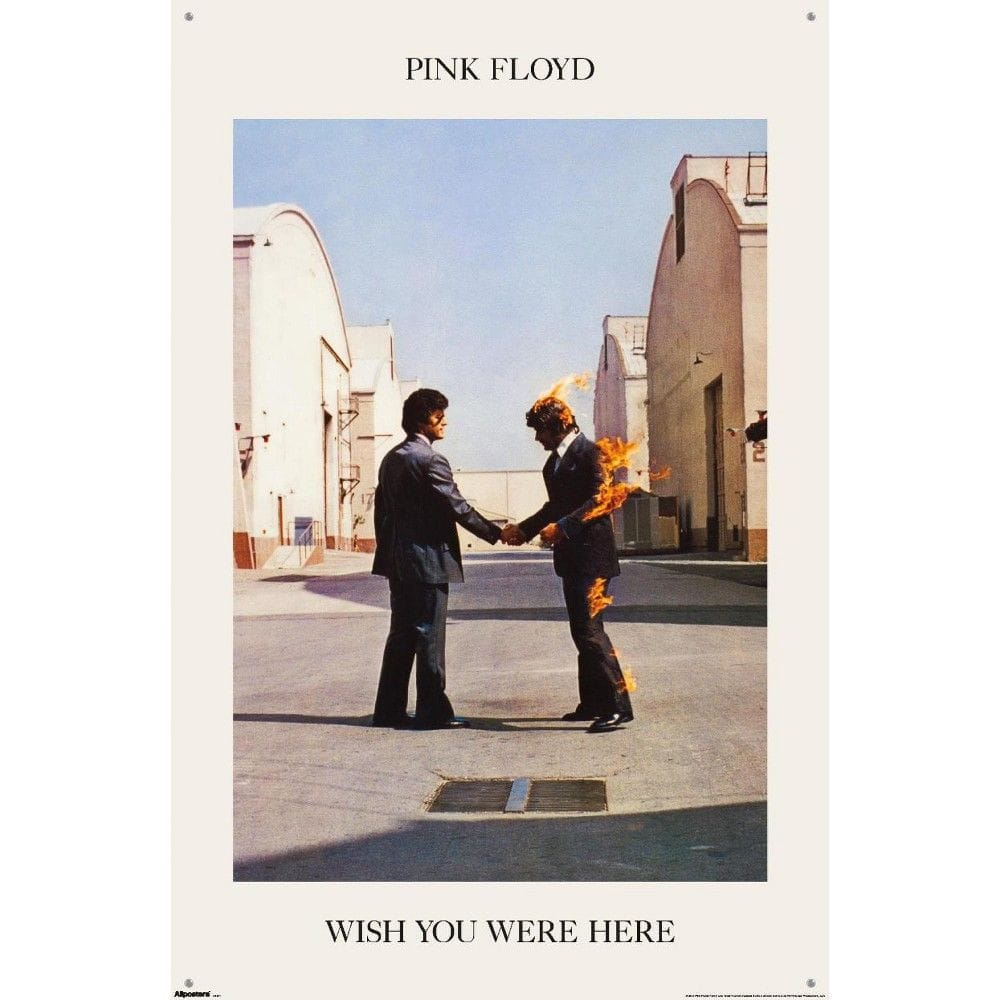 Trends International Pink Floyd - We Wish You Were Here Unframed Wall Poster Print Clear Push Pins Bundle 22.375" x 34"