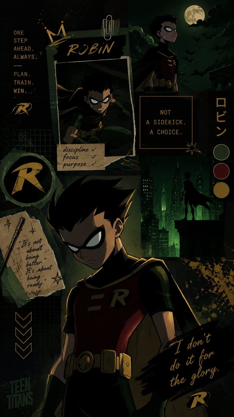 ROBIN:THE SHADOW OF DISCIPLINE AND FOCUS 🖤🖤🖤