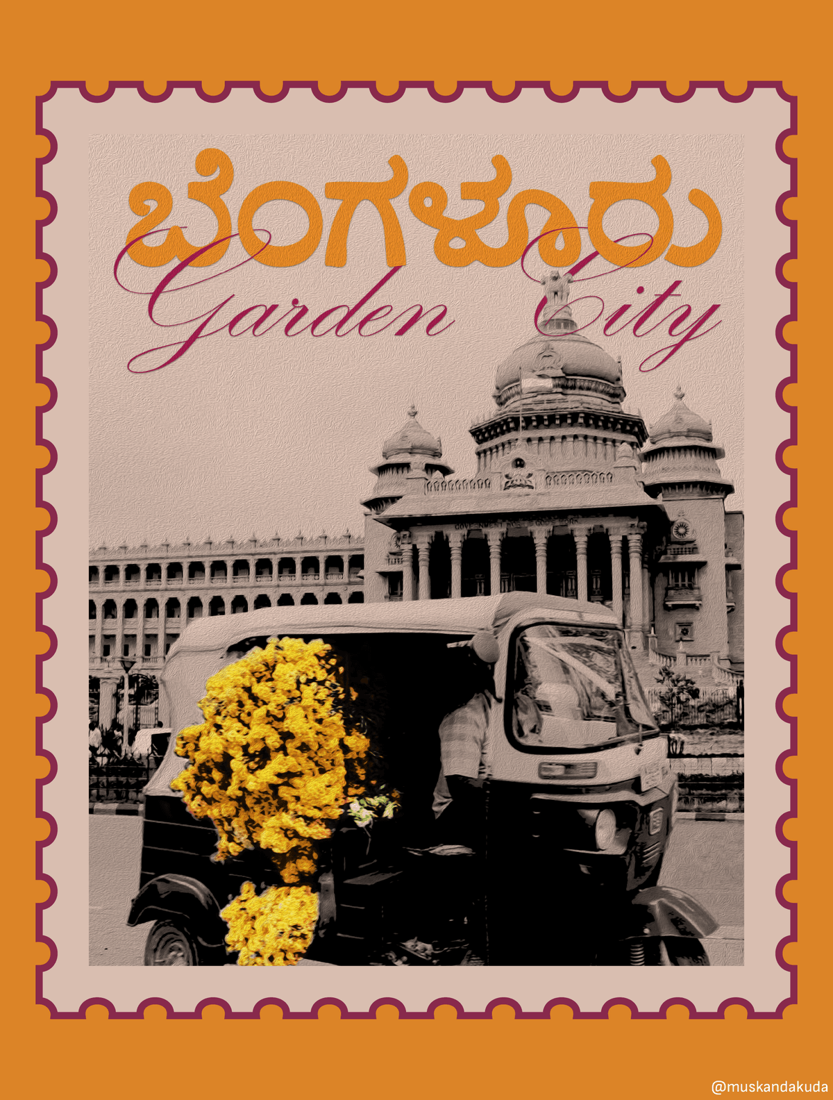 Vidhana Soudha & Auto Rickshaw Aesthetic