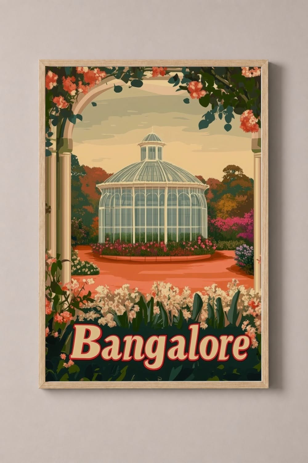 Aihrgdesign A Classic 1960s Travel Poster For Bangalore