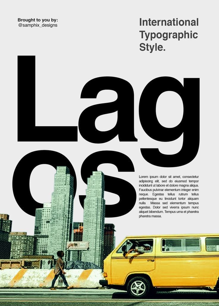 Lagos typography poster.