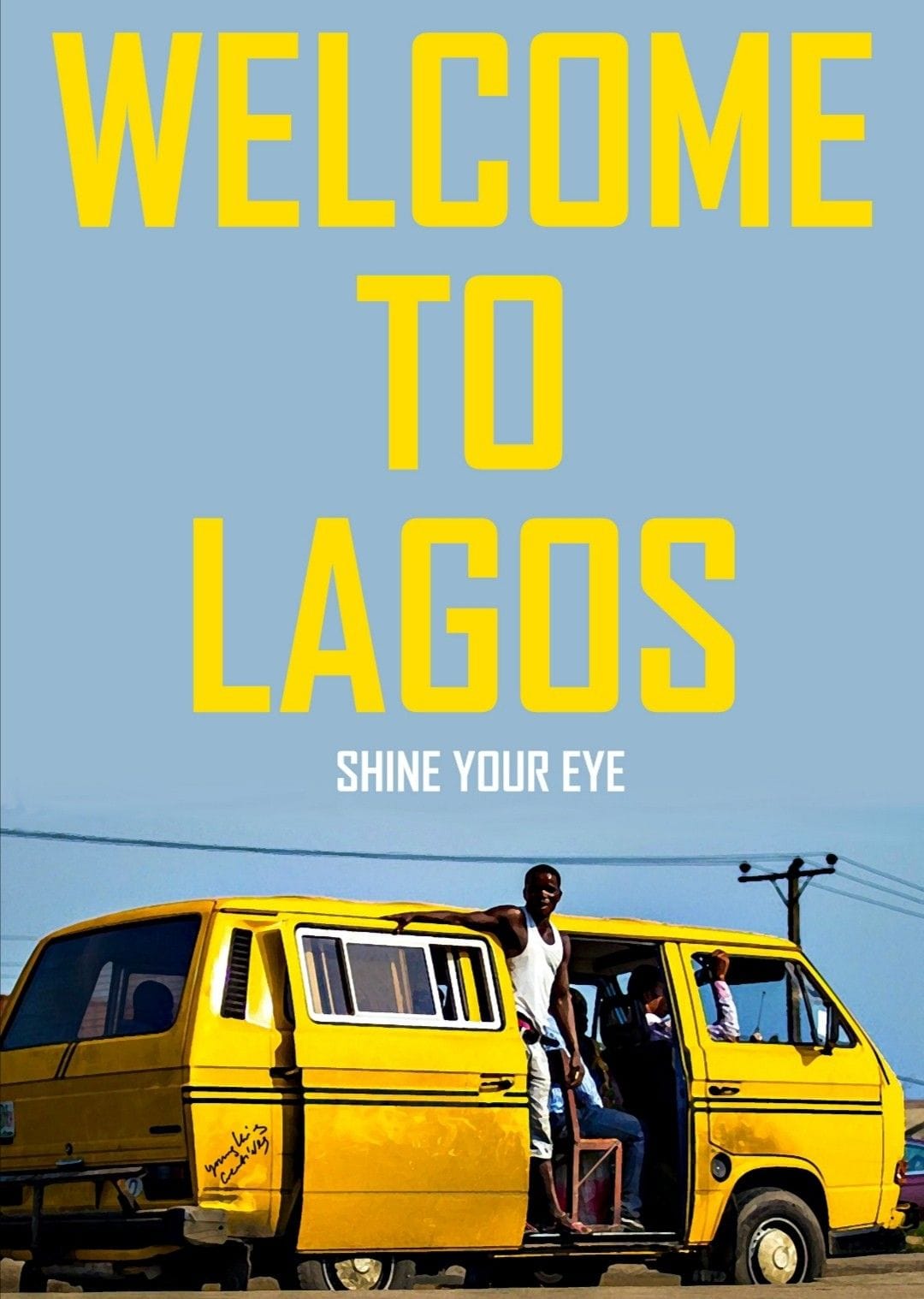 Welcome to Lagos poster a5 size