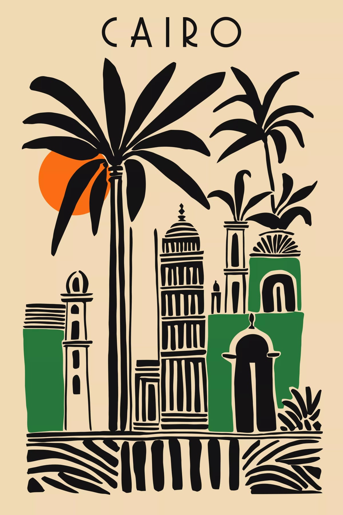 Cairo Egypt Travel Modern Poster