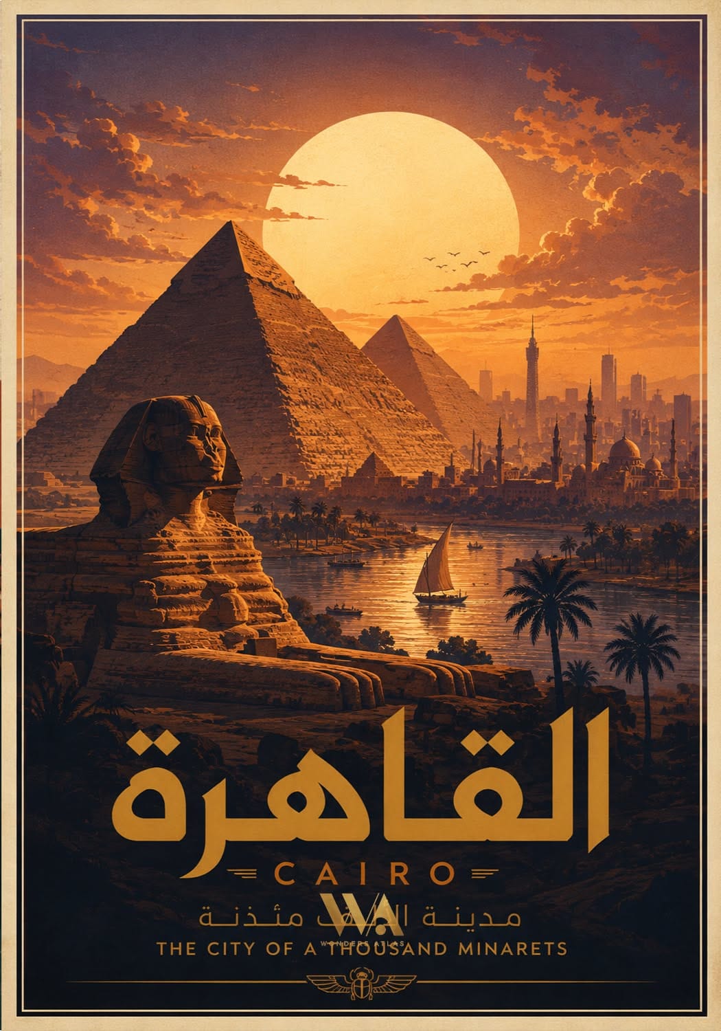 Cairo Travel Poster | Wonders Atlas