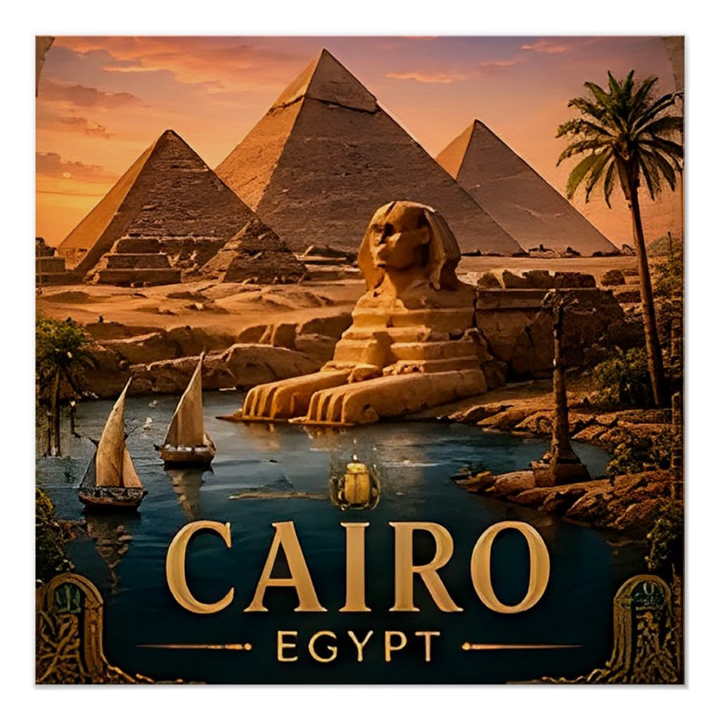 🧲 Cairo Egypt Vacation Keepsake For Travelers 🧲 Poster | Zazzle