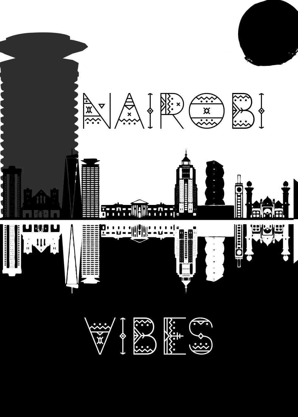 Beautiful Vector Poster of the city of Nairobi
