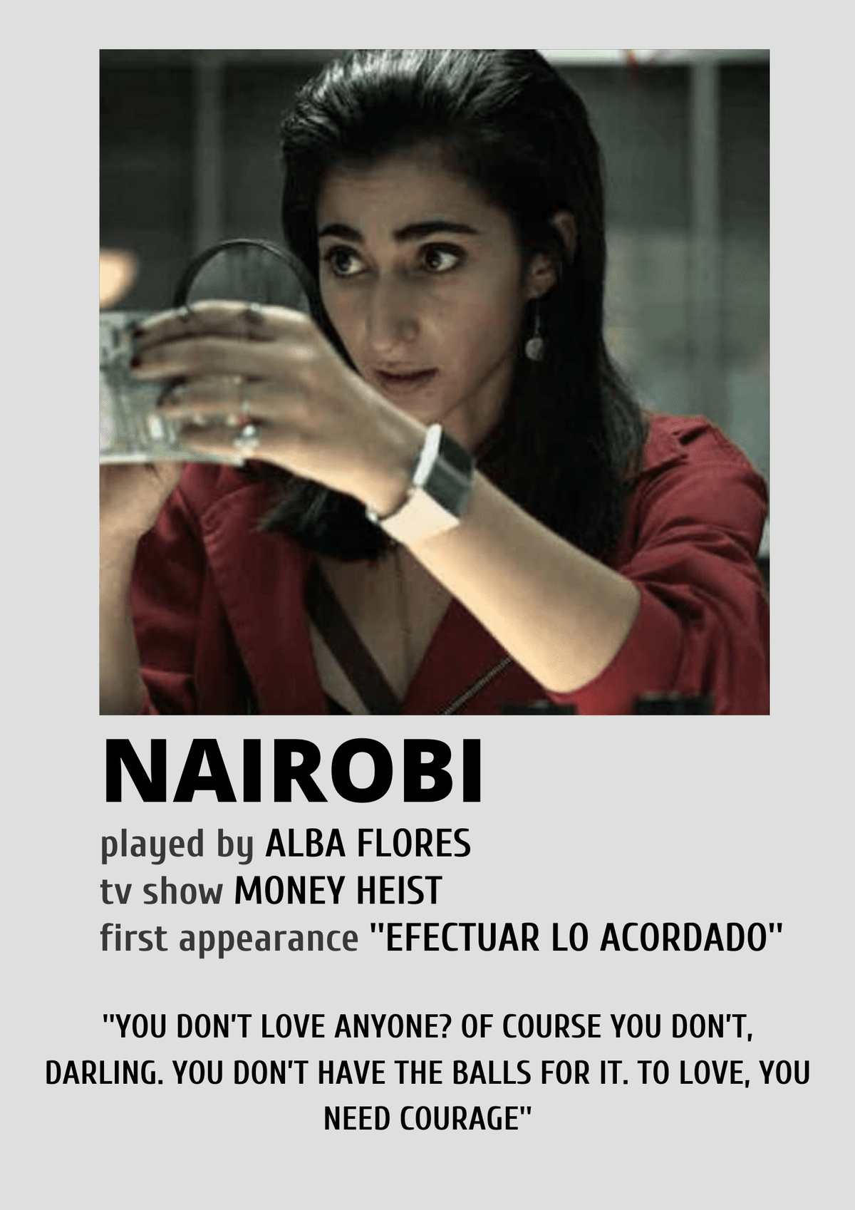 Nairobi from la casa de papel