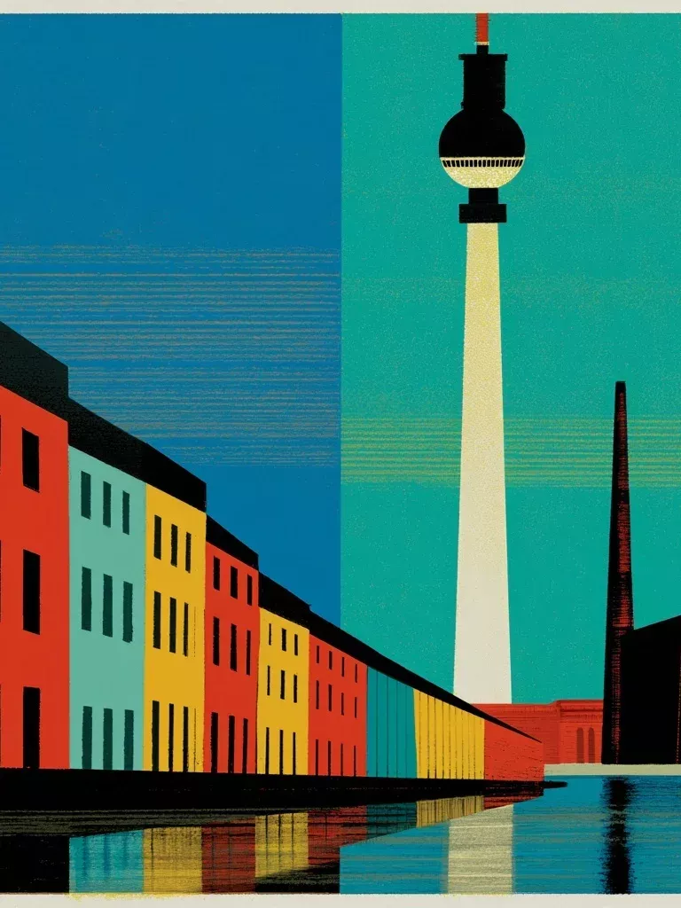 Berlin TV Tower Cityscape Poster — Wall Art Print | The Poster Stars