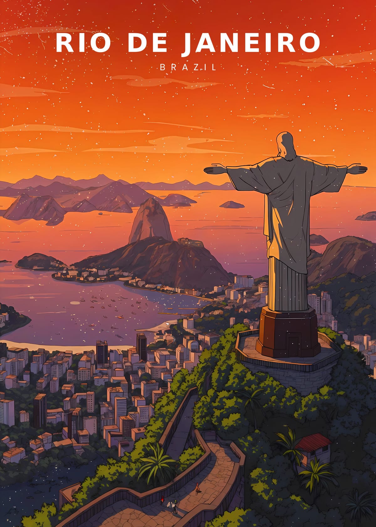 Timeless Brazil in Retro Anime Colors