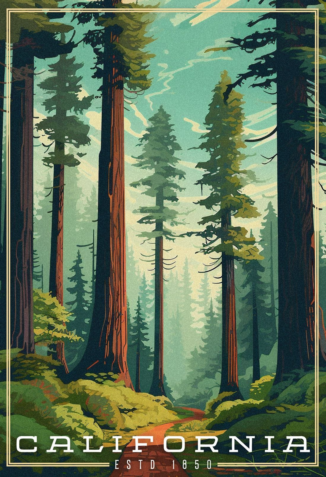 California Redwoods art print