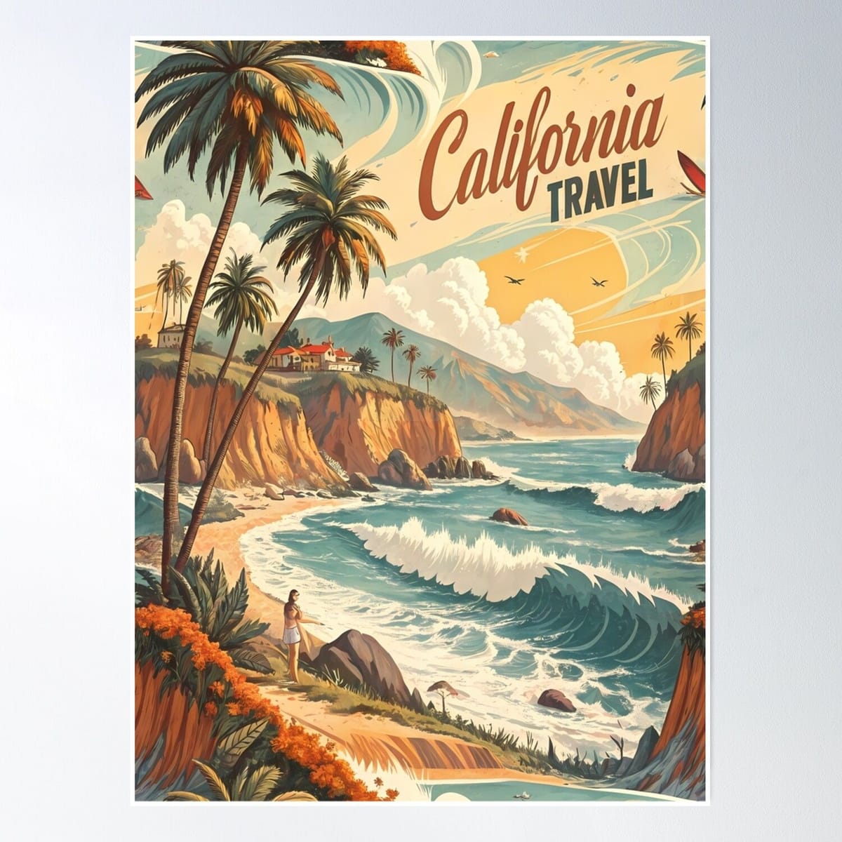 California Travel Poster