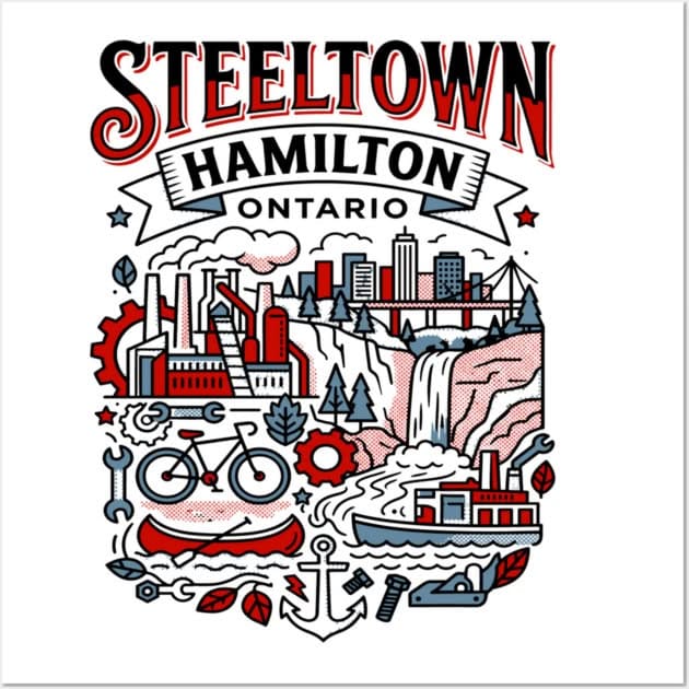 Hamilton Ontario Canada City Skyline Waterfront View Poster