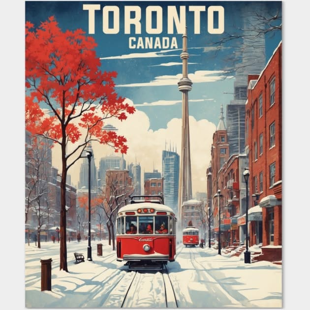 Toronto Canada Vintage Retro Tourism Poster