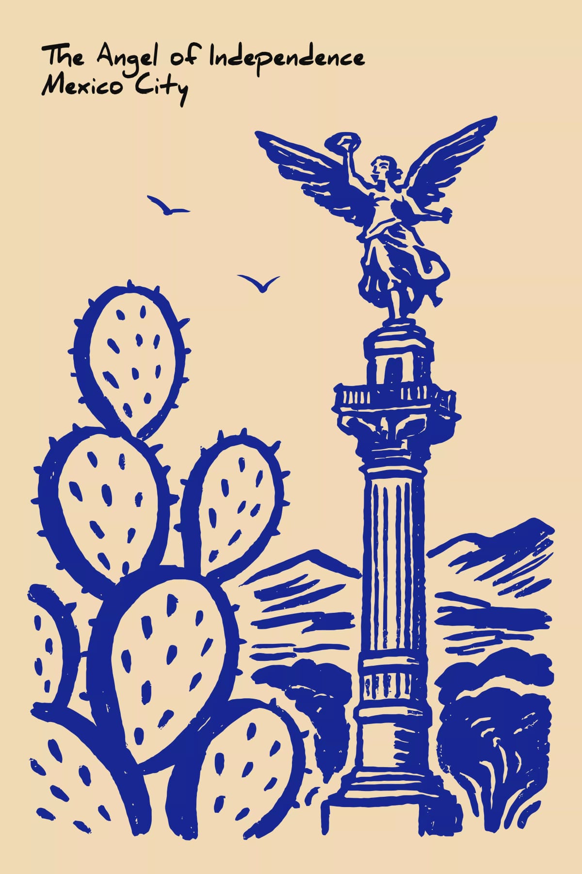 The Angel of Independence Mexico City Poster
