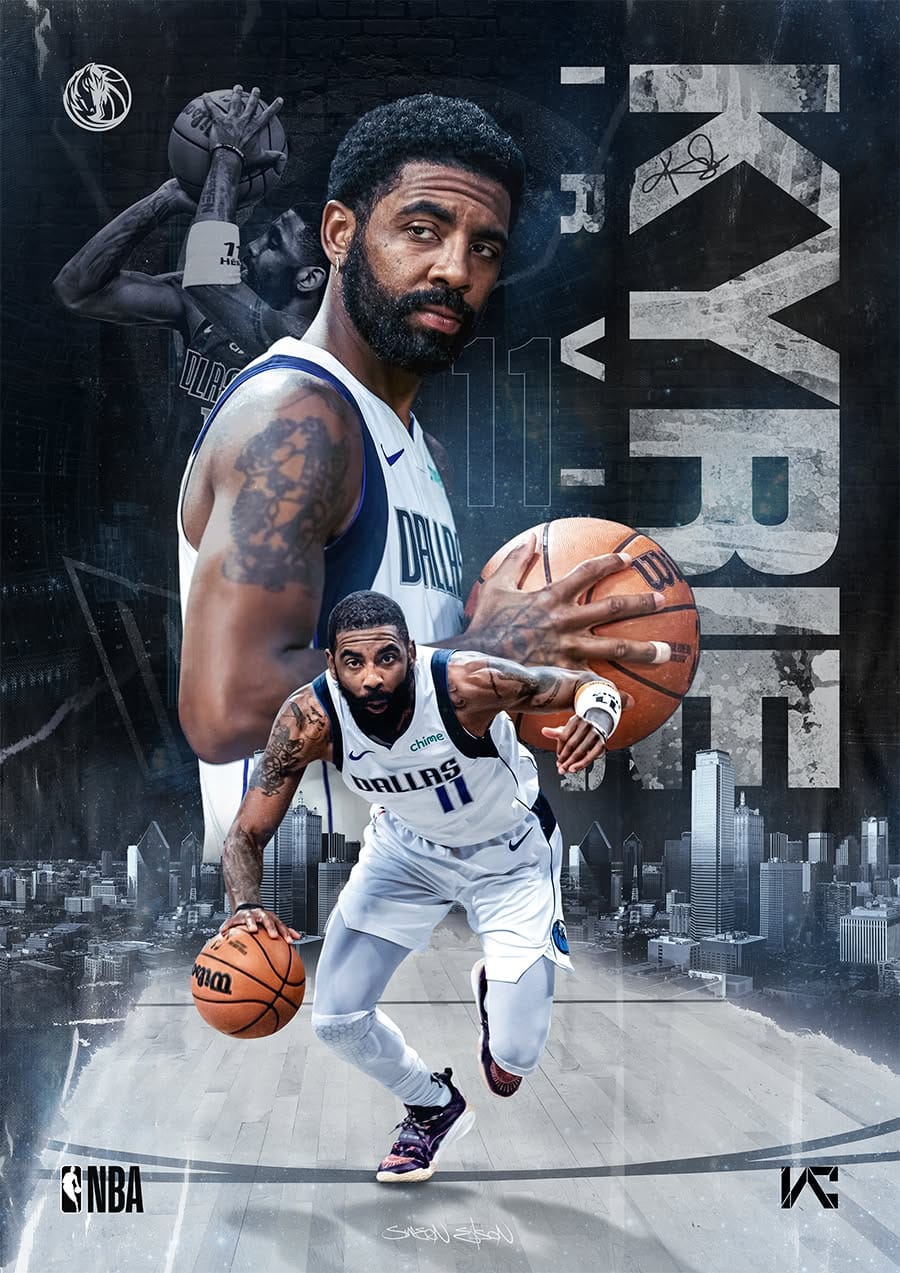 Kyrie Irving Key Art Sports Poster Design