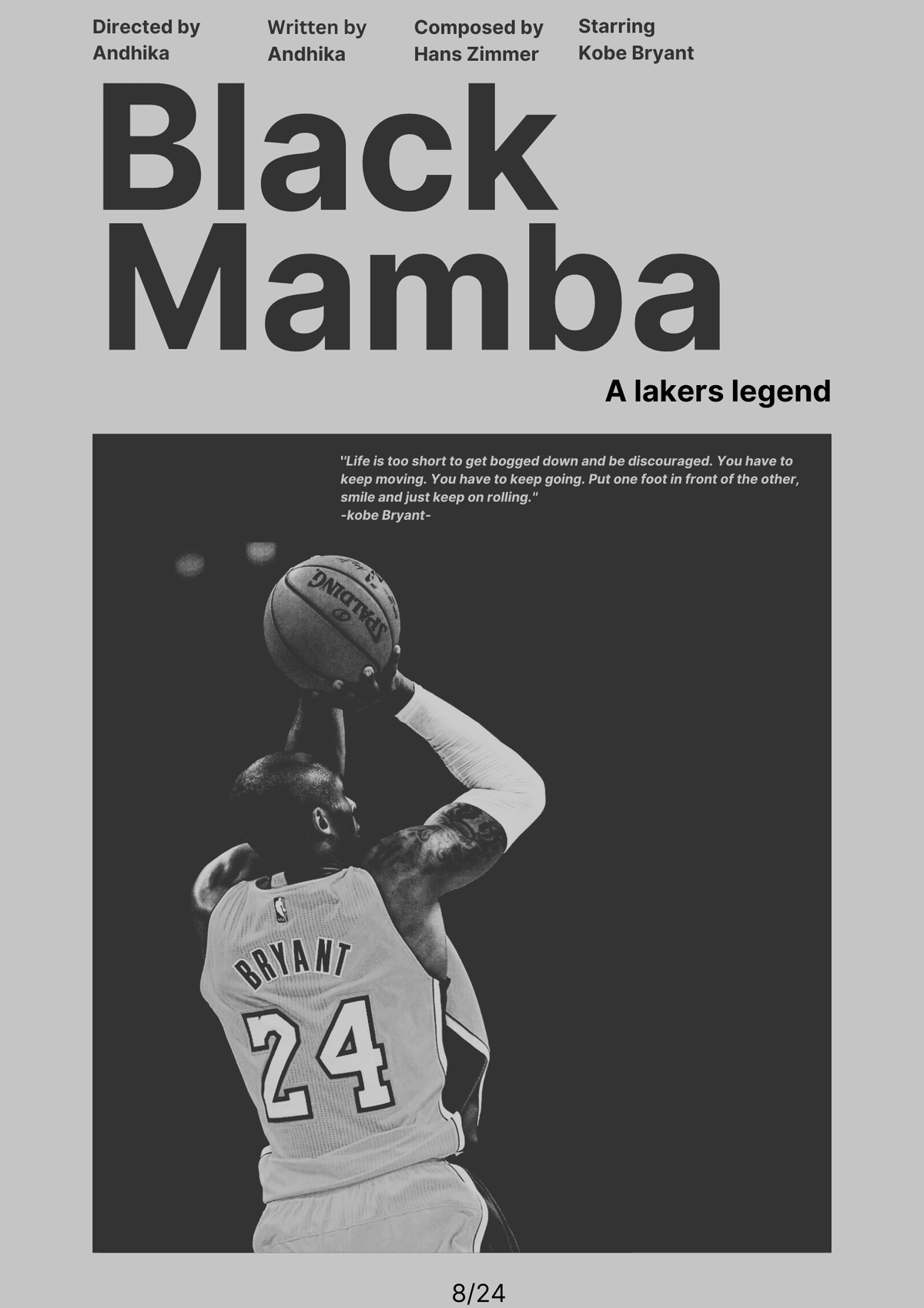 Kobe Bryant poster art