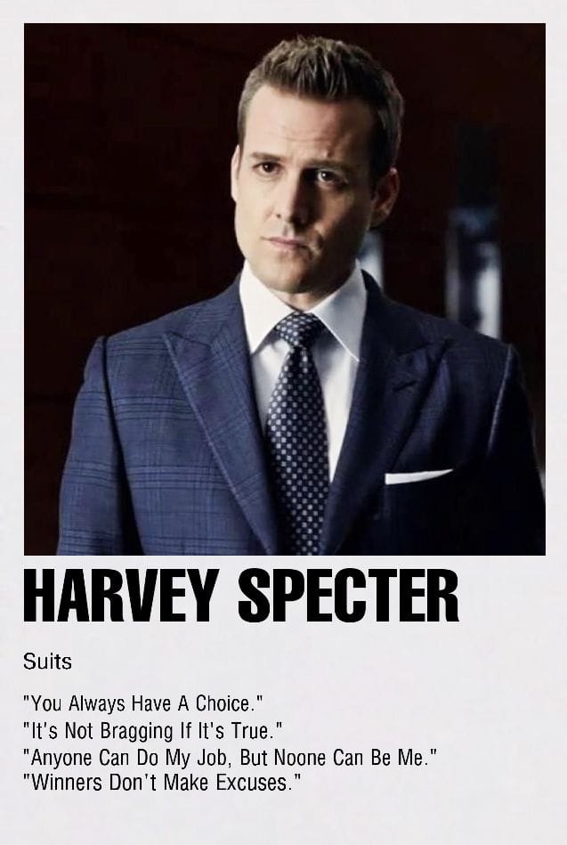 Harvey Specter minimalist poster