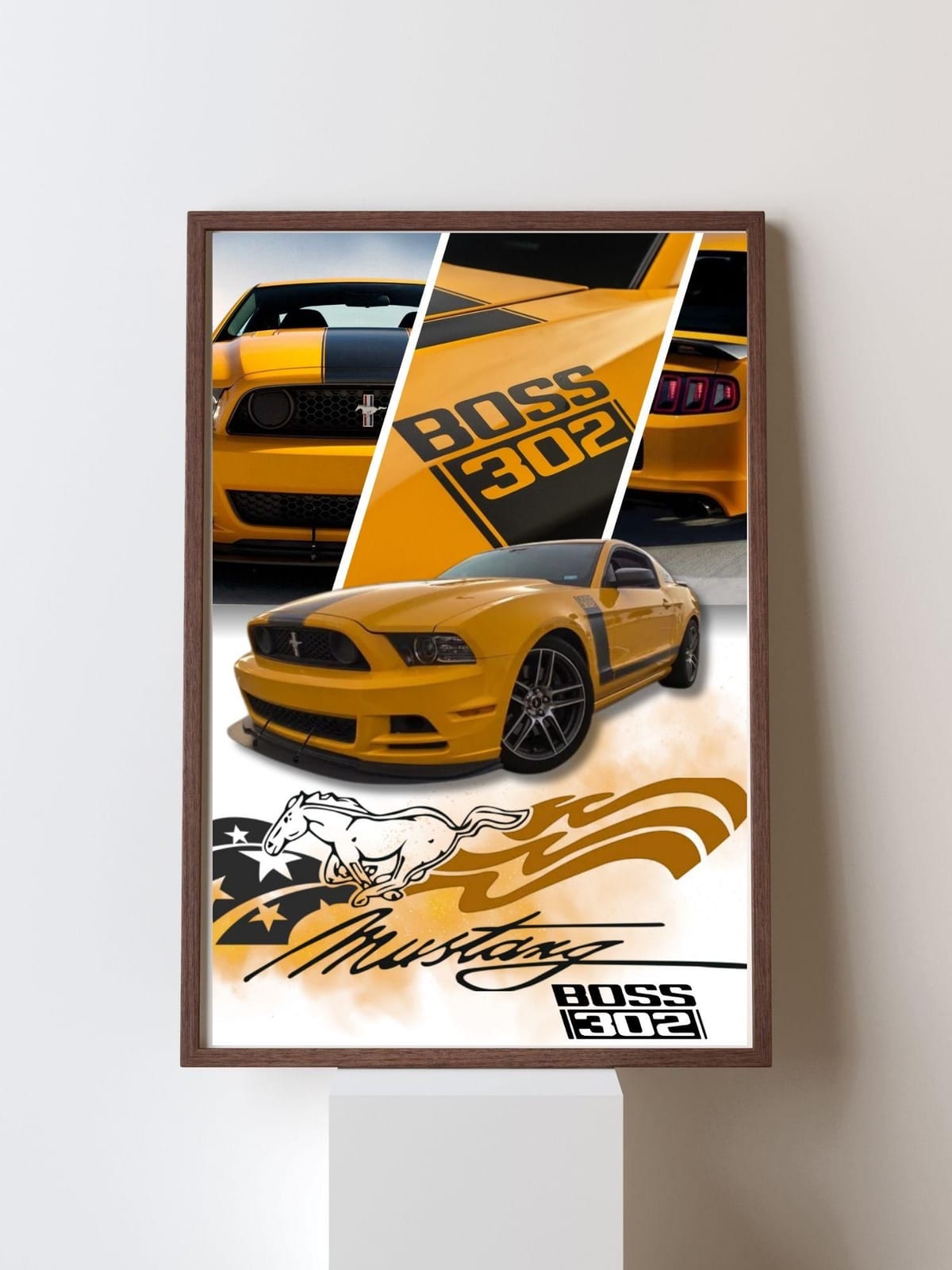 Sport Car Poster Ford Mustang Boss 302 - Printable Wall Art - Modern Car Print - Digital Download - Gift for Car Lovers