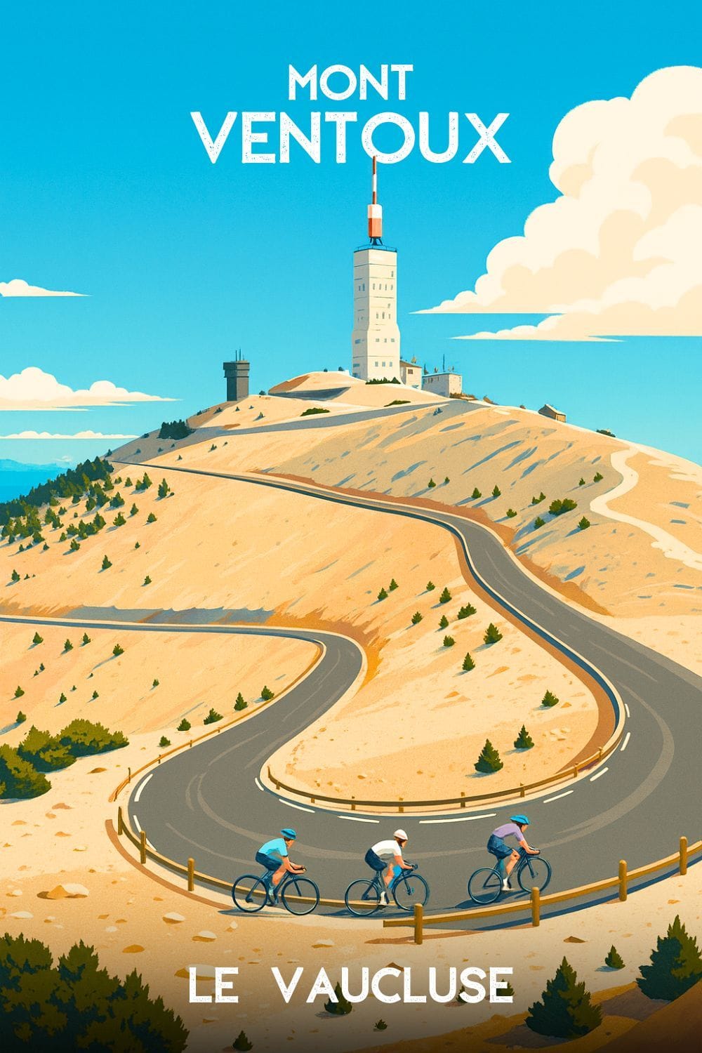 Affiche Mont Ventoux - Rétro Vintage Déco