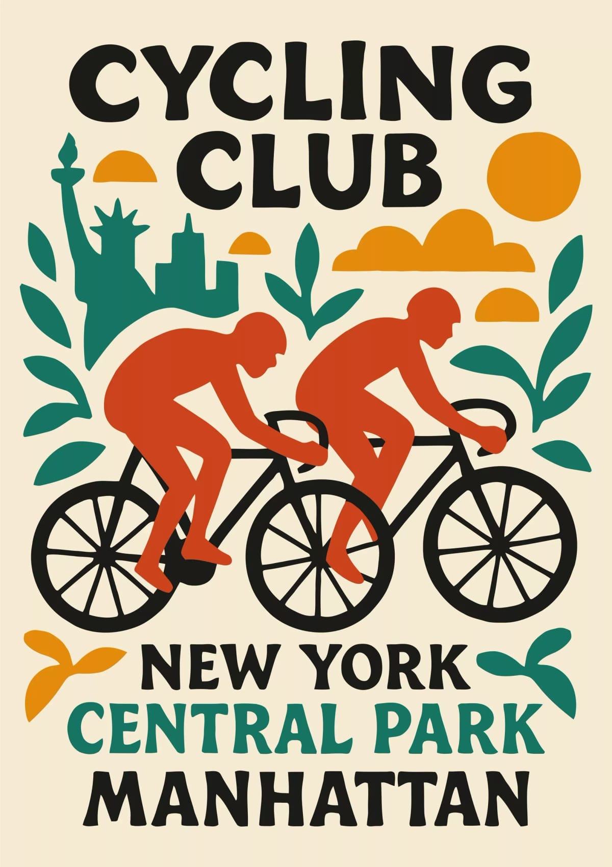 Central Park Cycling Club Print